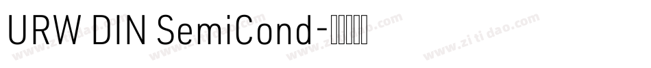 URW DIN SemiCond字体转换